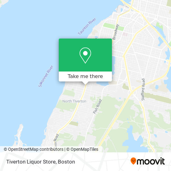 Mapa de Tiverton Liquor Store