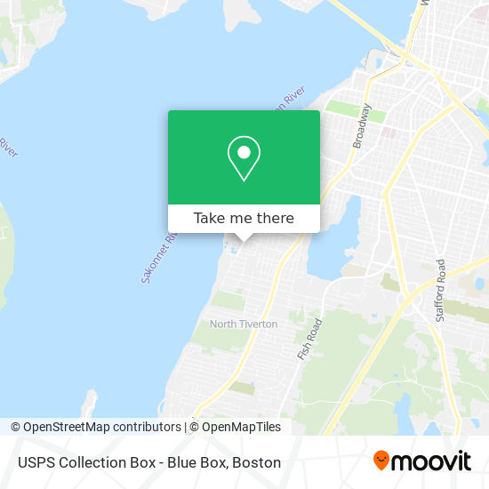 USPS Collection Box - Blue Box map