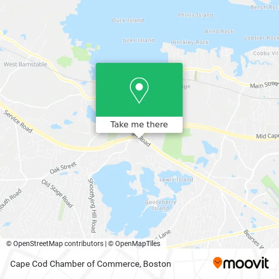 Cape Cod Chamber of Commerce map