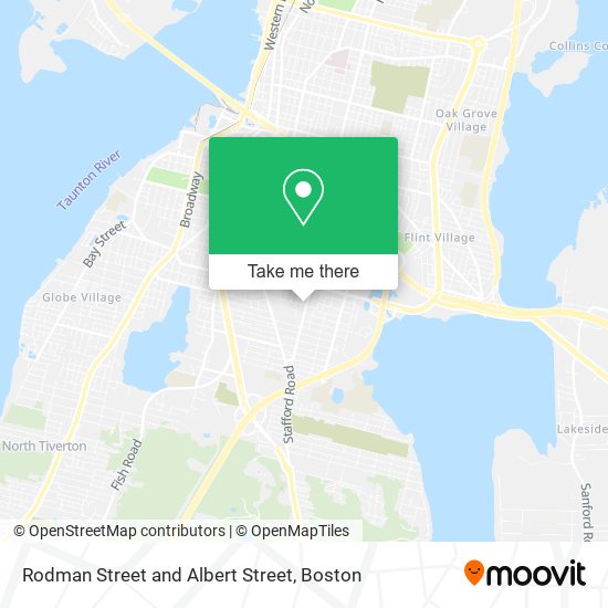 Rodman Street and Albert Street map