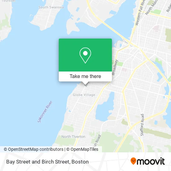 Bay Street and Birch Street map