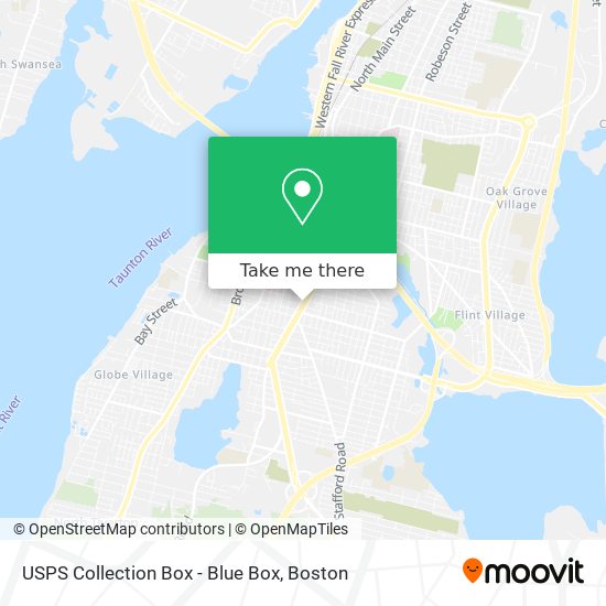 USPS Collection Box - Blue Box map