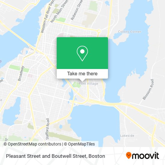 Pleasant Street and Boutwell Street map