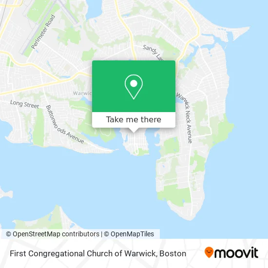First Congregational Church of Warwick map
