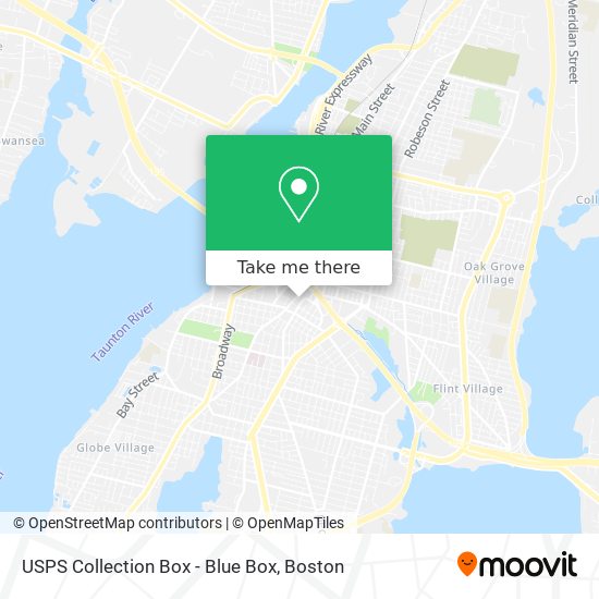 Mapa de USPS Collection Box - Blue Box