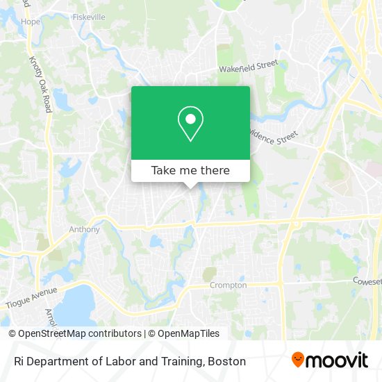 Ri Department of Labor and Training map