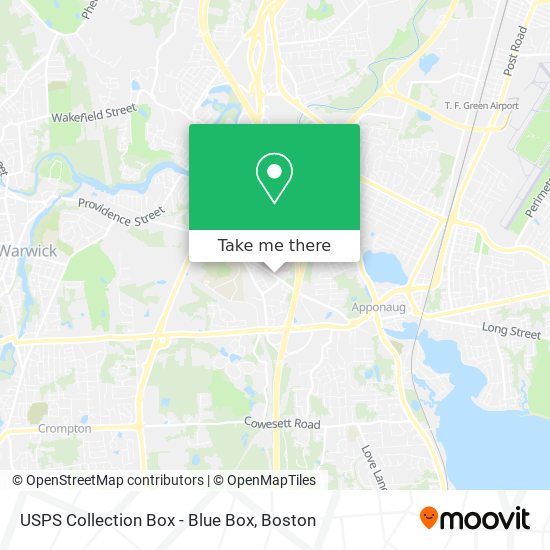 Mapa de USPS Collection Box - Blue Box