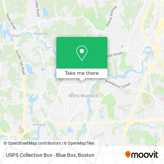 USPS Collection Box - Blue Box map