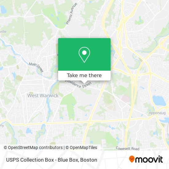 USPS Collection Box - Blue Box map