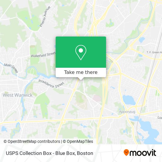 USPS Collection Box - Blue Box map