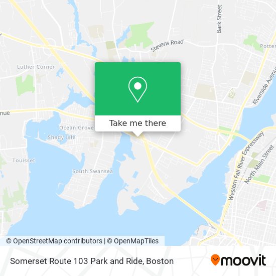 Somerset Route 103 Park and Ride map