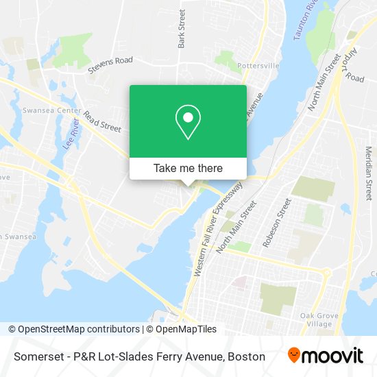 Somerset - P&R Lot-Slades Ferry Avenue map