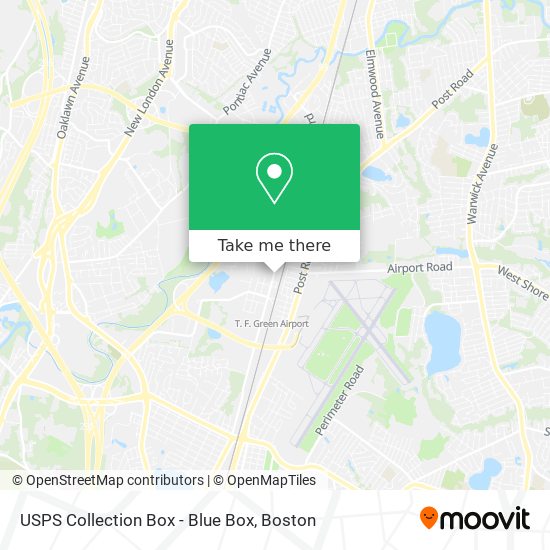 USPS Collection Box - Blue Box map