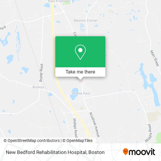 Mapa de New Bedford Rehabilitation Hospital