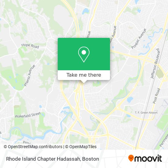 Rhode Island Chapter Hadassah map