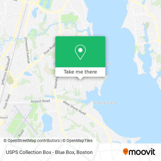 USPS Collection Box - Blue Box map