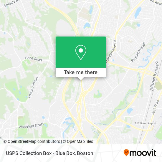 USPS Collection Box - Blue Box map