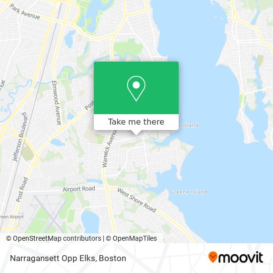 Mapa de Narragansett Opp Elks