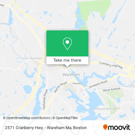 2571 Cranberry Hwy. - Wareham Ma map