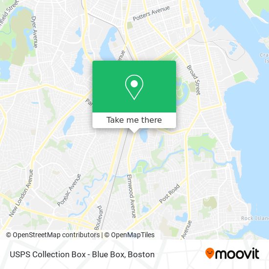 USPS Collection Box - Blue Box map