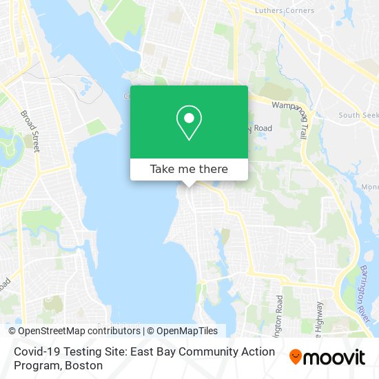 Covid-19 Testing Site: East Bay Community Action Program map