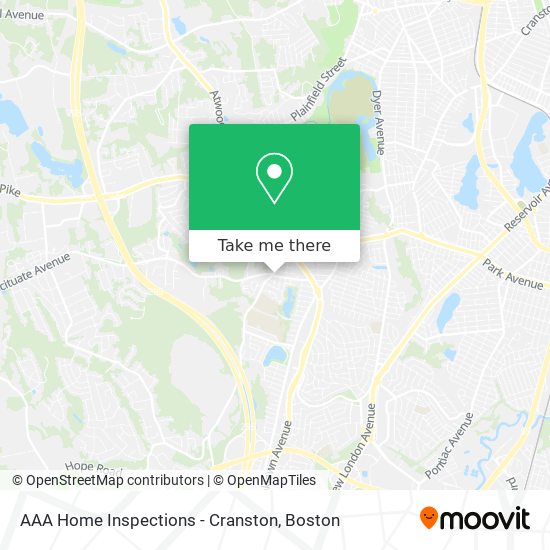 Mapa de AAA Home Inspections - Cranston