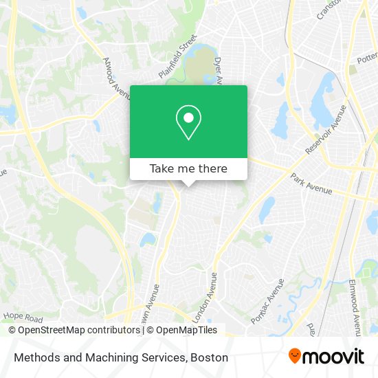 Methods and Machining Services map