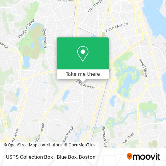 Mapa de USPS Collection Box - Blue Box