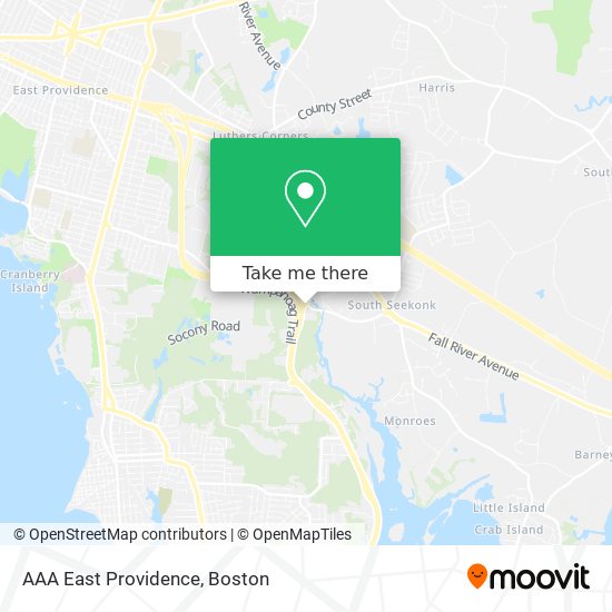 Mapa de AAA East Providence