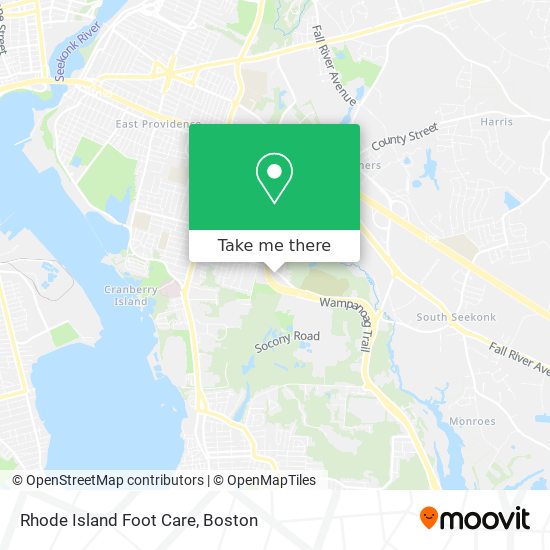 Rhode Island Foot Care map