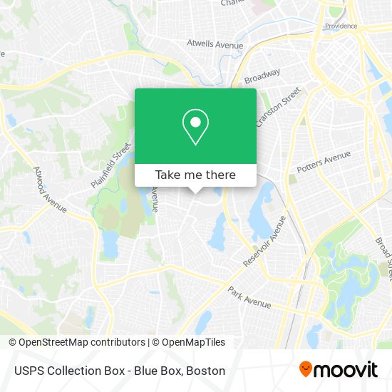 Mapa de USPS Collection Box - Blue Box