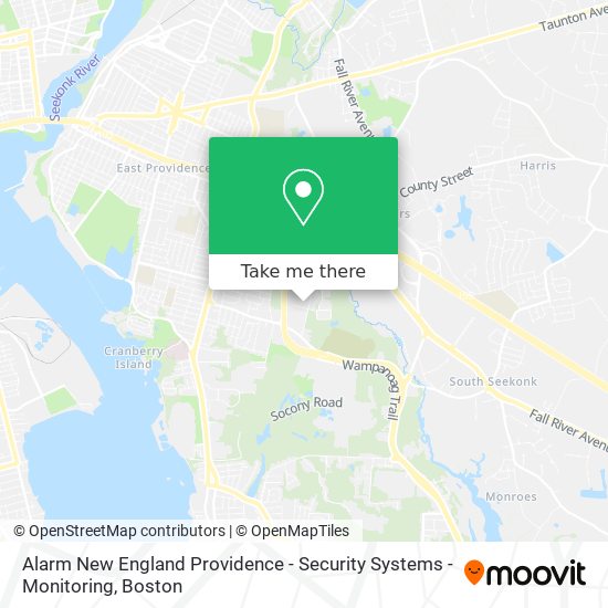 Alarm New England Providence - Security Systems - Monitoring map