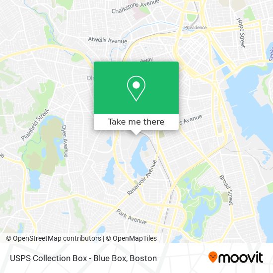 USPS Collection Box - Blue Box map