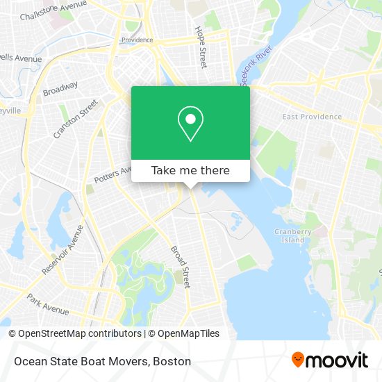 Ocean State Boat Movers map