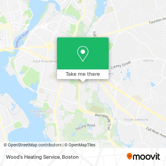 Wood's Heating Service map