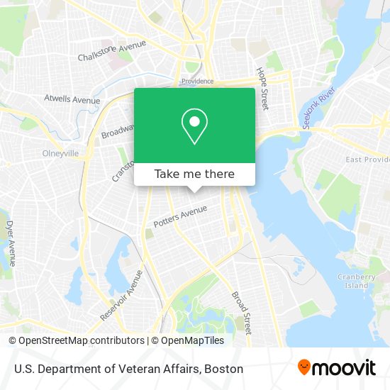 U.S. Department of Veteran Affairs map