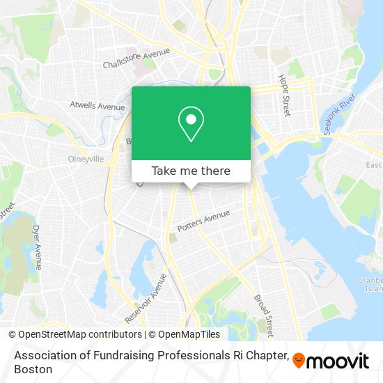 Association of Fundraising Professionals Ri Chapter map