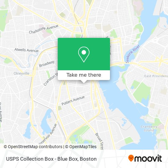 Mapa de USPS Collection Box - Blue Box