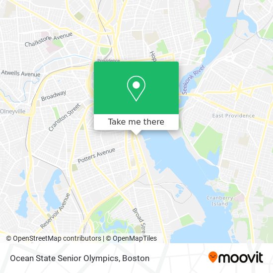 Ocean State Senior Olympics map