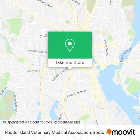 Mapa de Rhode Island Veterinary Medical Association