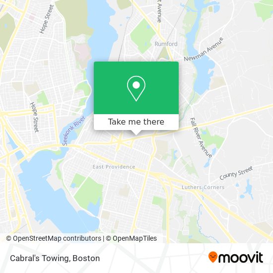 Cabral's Towing map