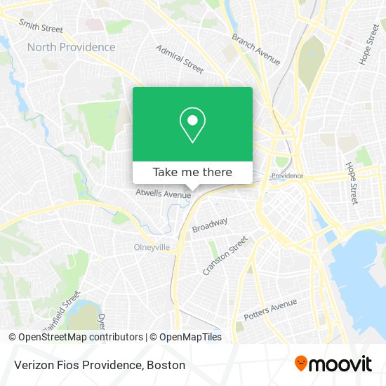 Mapa de Verizon Fios Providence