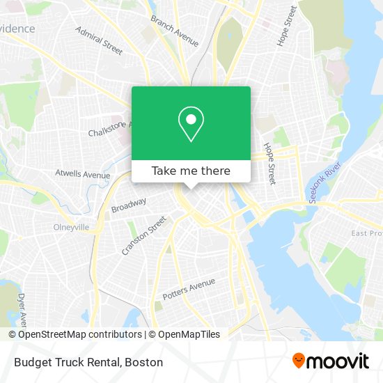 Mapa de Budget Truck Rental