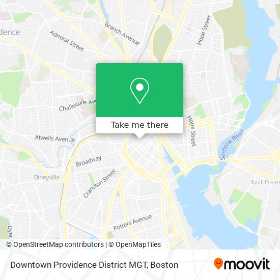 Downtown Providence District MGT map