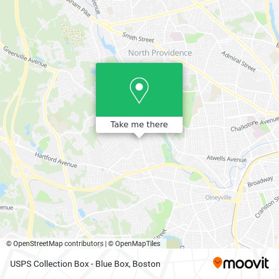 USPS Collection Box - Blue Box map