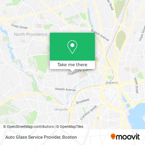 Auto Glass Service Provider map