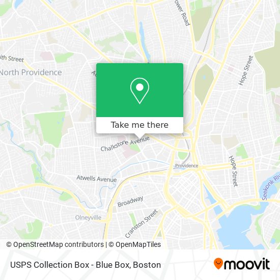 Mapa de USPS Collection Box - Blue Box