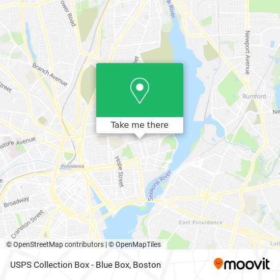 USPS Collection Box - Blue Box map