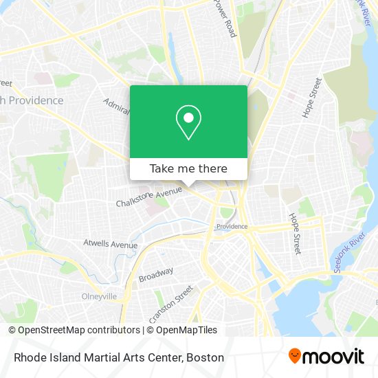 Mapa de Rhode Island Martial Arts Center