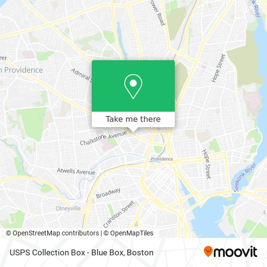 USPS Collection Box - Blue Box map